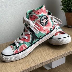 Converse Watermelon Youth High Tops Size 3